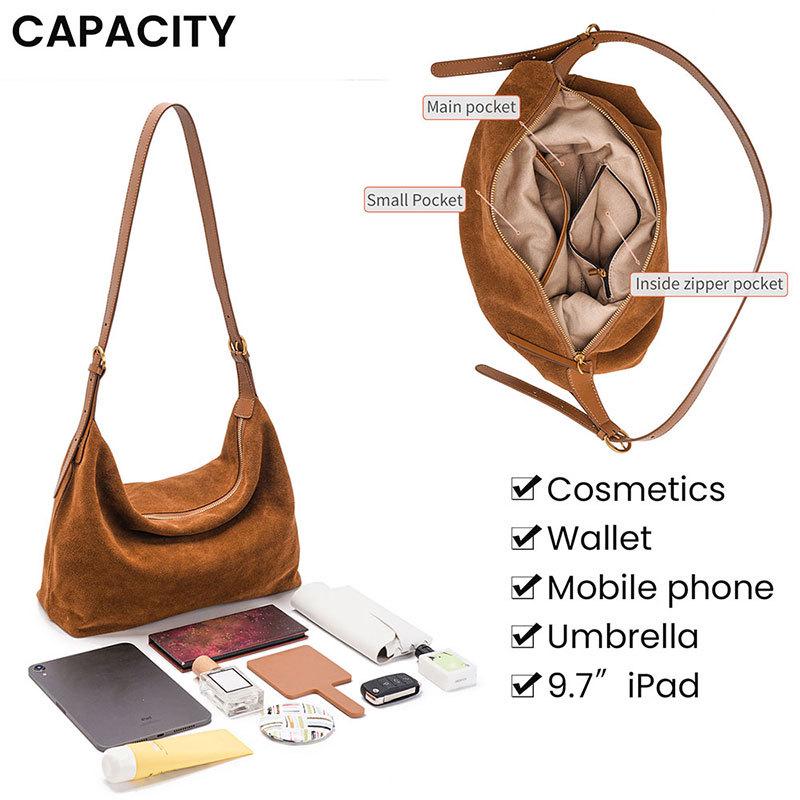 JOGUJOS Commuter Suede Leather Women's Shoulder Bag