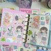 1 Sheet Korean Kawaii Y2K Decals Cute Sweet Cool Japanese Shibuya Girl Sticker Hand Account Diary Scrapbook Decorative Stickers