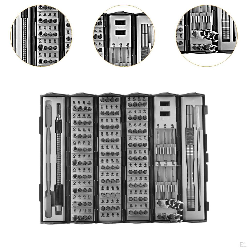 128 In 1 Screwdriver Set, Repair Tool Kit Removal Tools Hand with Cylindrical Case