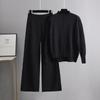 Knitted Sweater Two Piece Suit Women Autumn and Winter Loose Casual Wide Leg Pants Suit
