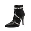 Autumn Winter High Heels Boots Women Pointed Toe Lady Stiletto Female Ankle Booties Fashion Shoes for Women Pumps WSH4732