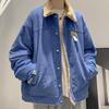 Thickened Cotton-padded Men's Corduroy Jacket Winter Trendy Brand American Style Vintage Cotton Coat Loose Fit Japanese Trendy