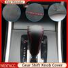 Genuine Leather Car Gear Shift Collars Gear Shift Knob Cover for Honda Accord 8th 9th 9.5th 2008 - 2017 AT Handbrake