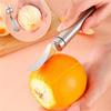 Peeler Manual Peeling Open Fruit 18cm Kitchen Accessories Skinning Tool Open Orange Fruit Tool Stainless Steel Silver Practical