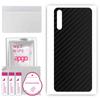 apgo Protective Skin Sticker for the Back Compatible with Huawei P Smart S, Wrap Film, Foil, Vinyl - Pattern Carbon Black