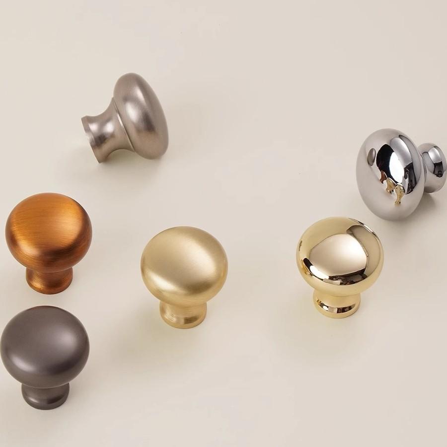 French Style, Single Hole, Small Handle, Round, Drawer, Modern Simplicity, Light Luxury, Wardrobe Drawer Cabinet, Gold Handle