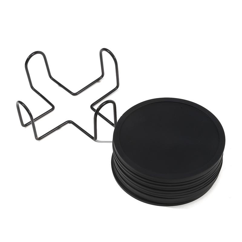 Non Slip Round Shape Mat Glass Bottle Pad Coffee Beer Mug Wine Thicken Mat Silicone Rubber Drink Coasters