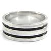 Silver Ring 'Enzo' Black Silver (rhodium) - 8 Mm