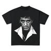 Black Scarface Al Pacino Classic Movie Portrait Short Sleeve Gangster Retro T-shirt Tony Mens Women Hip Hop Retro Gothic Top Tee