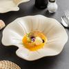 Lotus Leaf Ceramic Dining Plate Soup Plate Steak Plates Serving Plate Sushi Plates Dessert Bowl Fruit Salad Bowl Pasta Dish