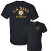US Navy Retired Military Veteran Patriotic Front Back Tee T-Shirt