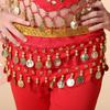 Chiffon Metal Coins Waist Chain Kids Dacning Waist Belt Chain New Hip Scarf