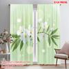 2pcs,2D Plane Printing Print Curtains Blossom Breeze Versatile Fabric (without Rod) Versatile All for Bedroom & Living Room,