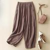 Cotton and Linen Pants, Women's Summer Loose Pants