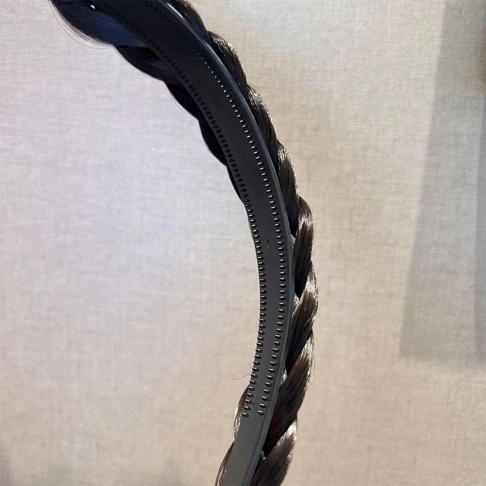 Hot Thickened Wide Braid Wig Braid Headband Hair Hoop Wide-Brimmed Hair Hoop Wig Hairband