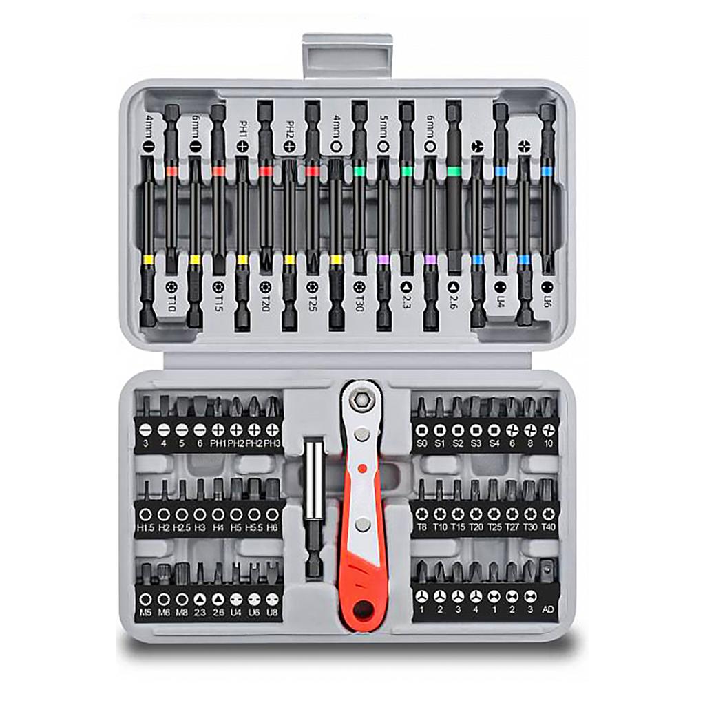 Precision Ratchet Screwdriver Set,68 In 1 Screwdriver Home Repair Tool Kit for Furniture/Car/Computer/Electronics Maintenance