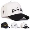 Unisex Letter Embroidery Side Cross Baseball Caps Adjustable Casual Hats Spring and Autumn Outdoor Sunscreen Hat