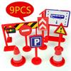 Children's Parking Scene 9-Piece Set with Traffic Lights & Signs
