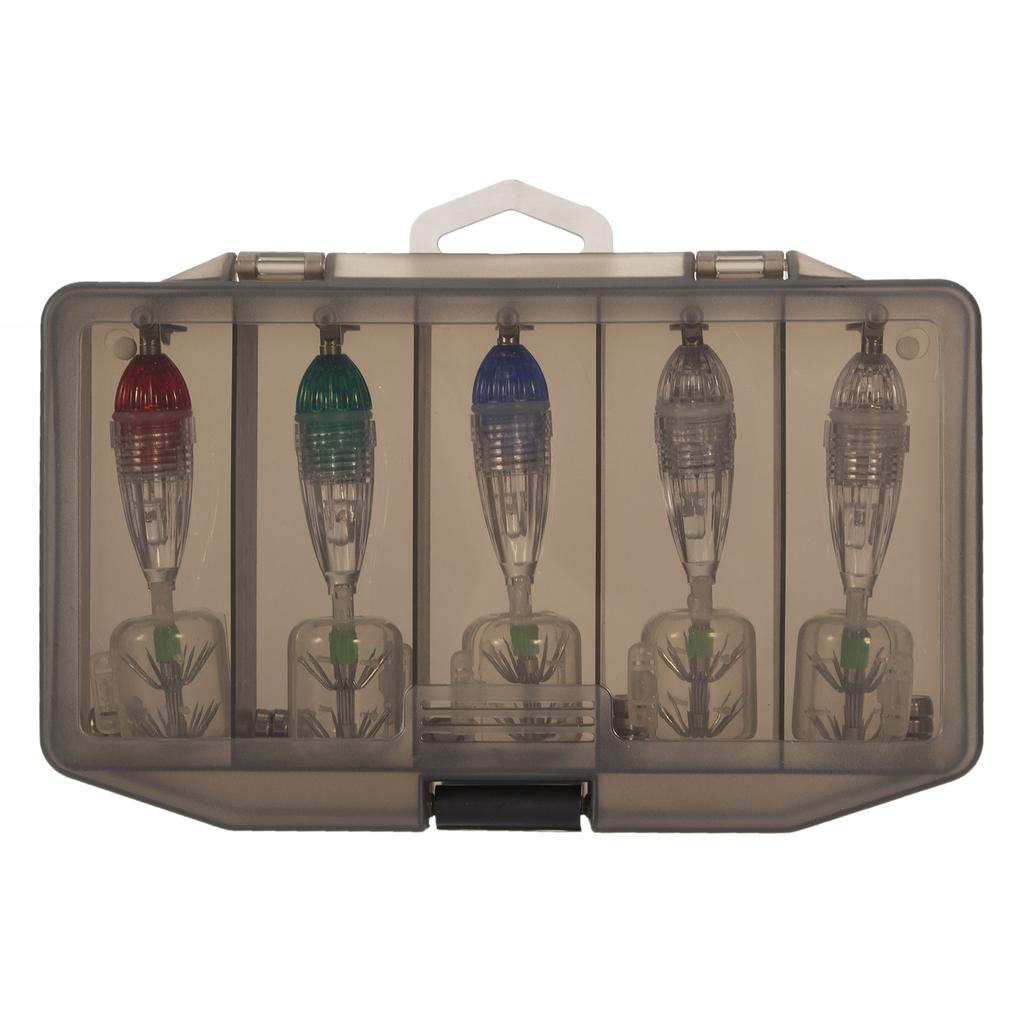 Waterproof Underwater LED Fishing Light Fish Lure Attracting Light Lamp with Squid Jig Hooks