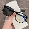 Photochromic Anti Blue Light Eyewear Men Women Vintage Blue Light Resistant Eyeglasses Square Glasses Frame Chameleon Spectacles