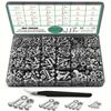 710pcs Stainless Steel Nuts & Bolts Kit with Flat Washers, Phillips Pan Head, #4 To #10 Sizes In Durable Storage Case