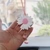 Cute Little Daisy Car Interior Decoration Plaster Fragrance Daisy Auto Rearview Mirror Pendant For Car Decoration Accessories