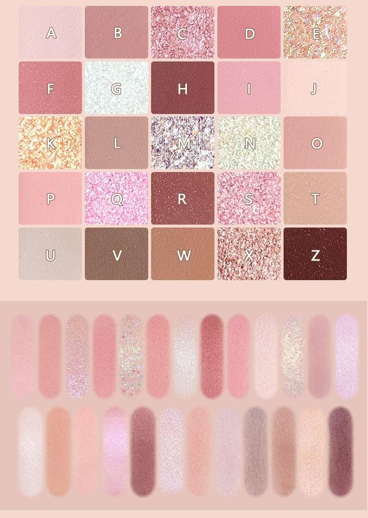 KIADZIE Eyeshadow Highly with Glitter and Matte Perfect for Moisturizing Wide Range of Lightweight for Women Multi-Color Palette, Pigmented, Texture,