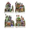 Led Christmas House 3Xaa Assorted Models 14X9X20Cm