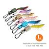 6pcs/set Lure Egi Hook Cover Protector with Carabiner Fishing Hooks Cover  Sea Fishing