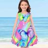 Girls' Dress Sleeveless 3D Blue and Pink Butterfly Print Summer Daily Cute Casual Sweet Kids A Line Dress Tank Dress