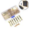 300Pcs Metal Sawtooth Hook Flat Screw Picture Frame Hanger Mounting Accessories