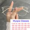 Ultralight Clear Round Myopia Glasses With Diopter -1 -2.5 -6.0 Stylish Designer Nearsighted Eyeglasses Anti Blue Light Glasses