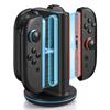 Dock Charging Supports 4 Devices Equipped with RGB Fast Switch2 Charging Switch2 Peripherals L'QECTED Joy-Con2 Stand, Simultaneously, Lights,