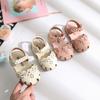2025 Spring/Summer Baby Girls' Bowknot Half Sandals: Little Princess Walking Shoes for 1-3 Year Olds