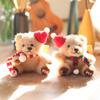 Cute Christmas Hat Little Bear Small Pendant Plush Toy Doll Cartoon Bag Hanging Ornament Keychain Doll Doll
