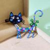 Lovely Cat Brooches 2-color Enamel Pet Animal Party Casual Brooch Pins For Women Men Gifts