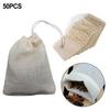 Organic and Reusable 50 Pack Cotton Tea Filter Bags for Eco Friendly Infusions