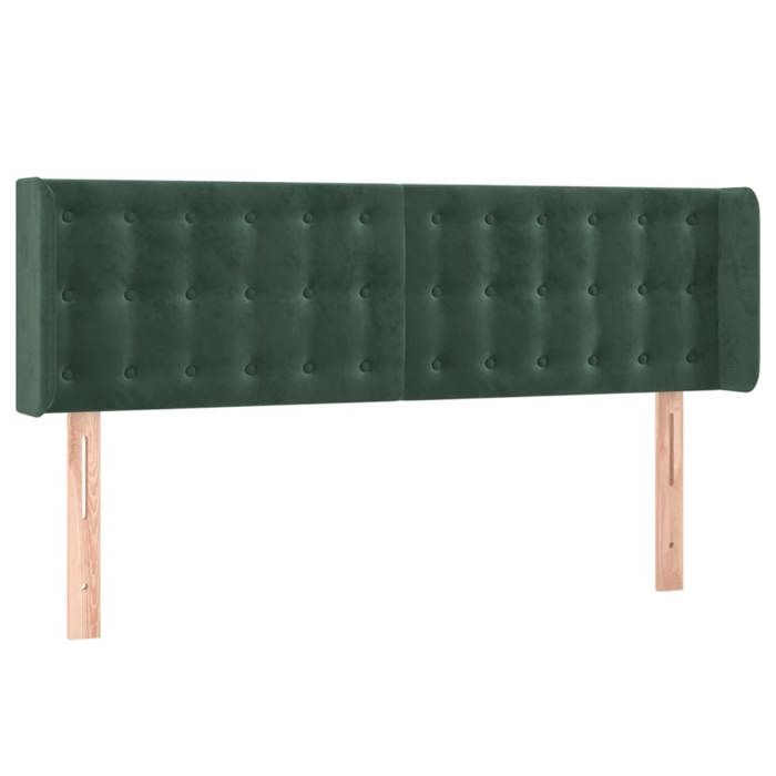VidaXL LED Headboard Bedroom Furniture Double Bed Accessory Head of Bed Frame Interior Dark Green 3123721