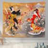 Home Decoration Japanese Ukiyo-e Tapestry Kanagawa Surf Hanging Cloth Wine Shop    Painting