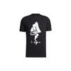 Adidas Gfx Ink Painting Print Sports Tee Men Tops Black GN7326