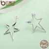 Bamoer New Arrival Authentic 925 Sterling Silver Exquisite Star Stud Earrings