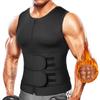 Men Zipper Sauna Suit Waist Trainer Vest Sweat Body Shaper With Trimmer Belt Workout Shirts Tummy Control Tank Top Slimming Shapewear