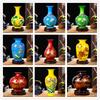 Chinese Style Ceramics Vase Jingdezhen Black Porcelain Crystal Glaze Flower Vase Home Decoration Accessories Handmade Vases