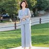 Mom's New Summer Chinese Style Women's Cardigan & Wide-Leg Pants Set