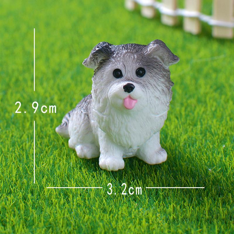 Cute Miniature Dog Figurines Corgi Mini Crafts Realistic Animals Dogs For Micro Landscape Fairy Garden Doll House Accessories