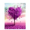 Pink Love Tree Scenery DIY Digital Painting By Numbers Modern Wall Art Canvas Painting Unique Gift Home Decor 40x50cm