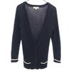 J&M Davidson Long Sleeve Cotton Knit Cardigan S Navy Women Used