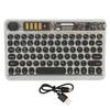 Wireless Bluetooth Keyboard Colorful Backlight Cool 10in Rechargeable for Phone Laptop Tablet Black