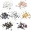 200PCS/Pack Single Hole Pearl Sheep Eye Nail Screw DIY Jewelry Making Popular Mini Hooks Eyelets Pins Clasps for DIY Earrings Bracelet Beads