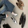 French Fashion Retro Wedge Pointed 2025 New Mary Jane Single Shoes Ins Wind Cross Belt Single Shoes Women's Shoes Trend